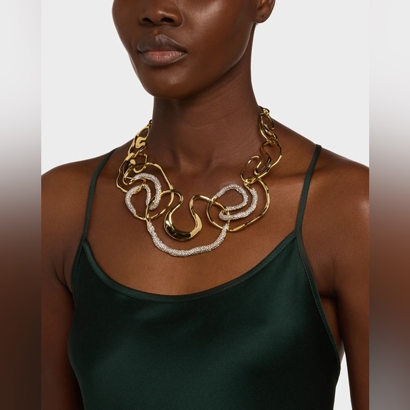 ALEXIS BITTAR Solanales Gold Crystal Intertwined Necklace - Picture 7 of 11